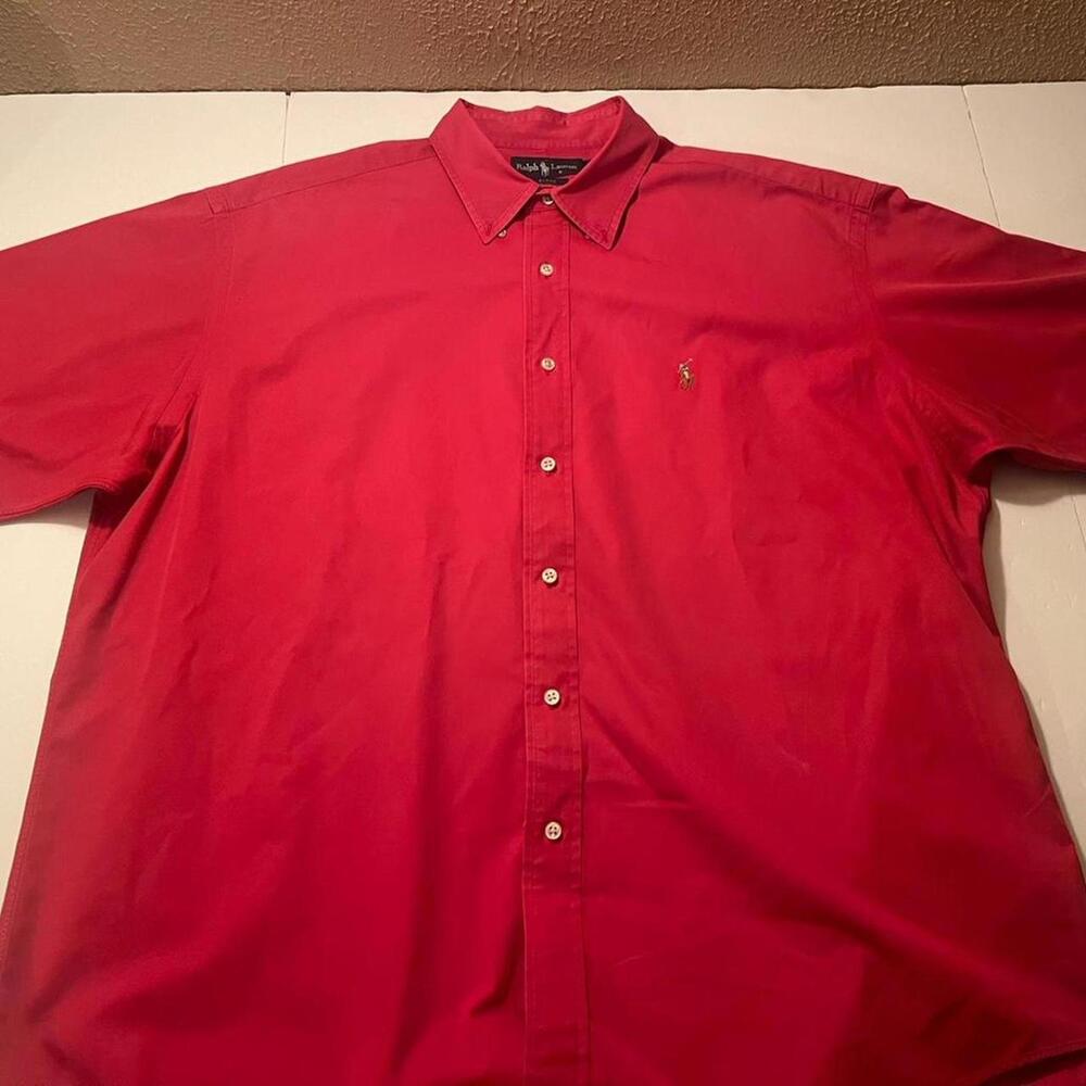 Ralph Lauren Blake Red Button Down, 100% Cotton, Sized XL